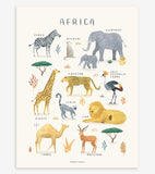 LIVING EARTH - Kinderposter - Afrikaanse dieren