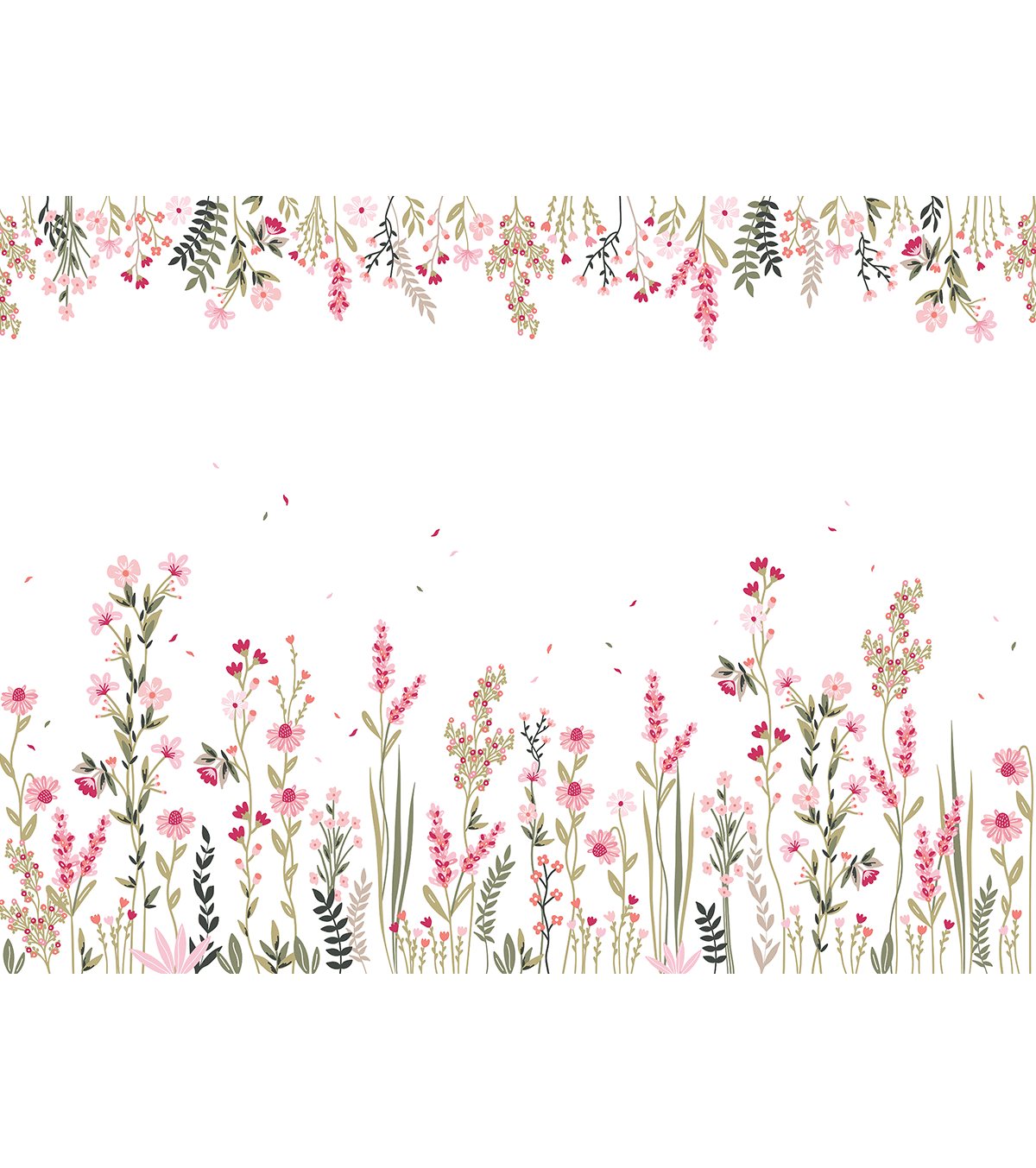 MAGENTA - Panoramisch behang - Een veld vol bloemen