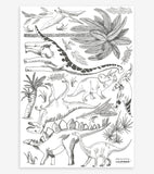 DINOSAURUS - Muurstickers muurschilderingen - Dinosaurussen en planten