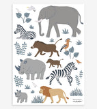 TANZANIA - Muurstickers - Savanne: olifant, zebra, leeuw ...