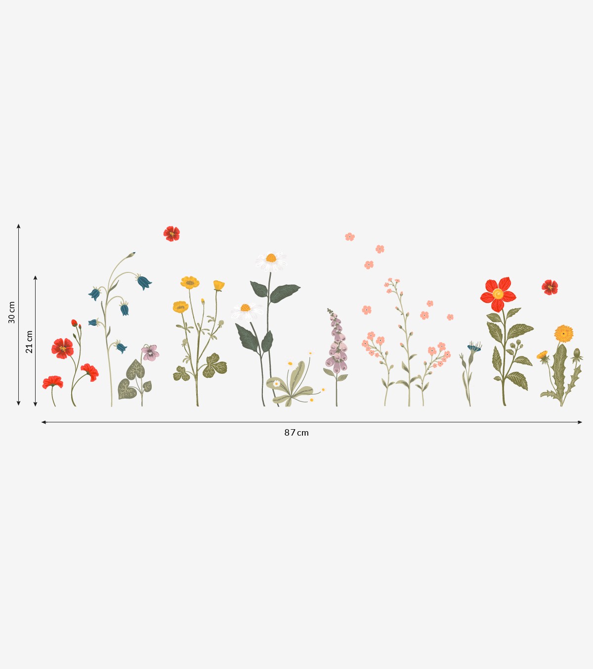 WILDFLOWERS - Muurstickers Muren - Wilde bloemen
