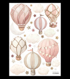 SELENE - Muurstickers - Luchtballonnen (roze)
