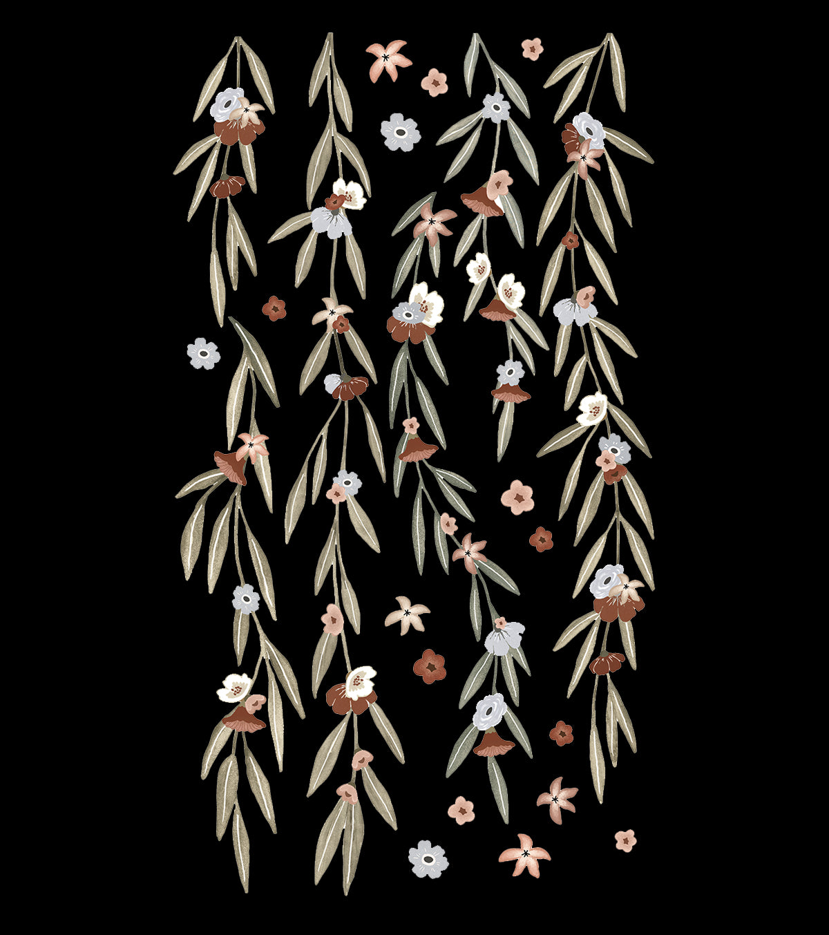 LILYDALE - Grote sticker - Eucalyptus en bloemen