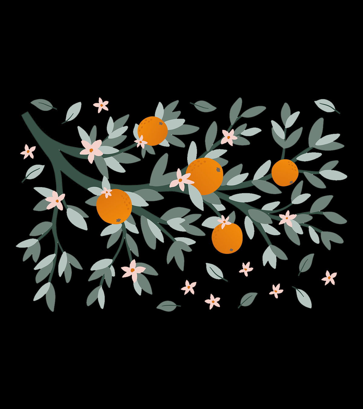 LOUISE - Grote sticker - Takken en sinaasappels