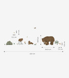 KHARU - Muurstickers muurschilderingen - De berenfamilie