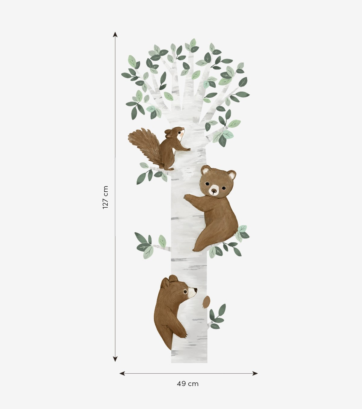KHARU - Grote sticker - Beren klimmen in bomen